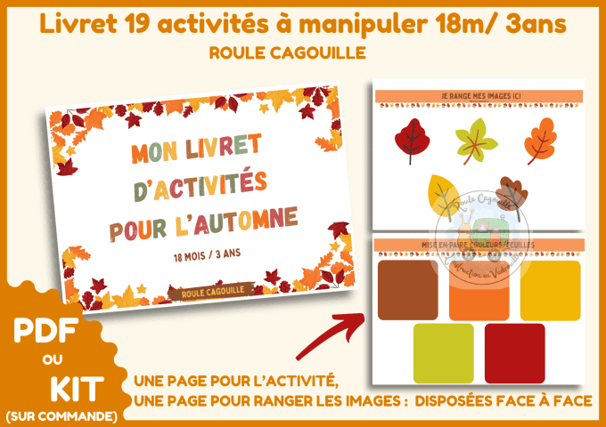 PDF Livret automne – 19 activités à manipuler pour 18 mois – 3 ans