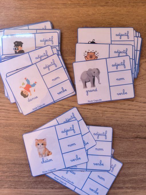 Commande pour Véronique - 72 cartes nature des mots prêt à l'emploi