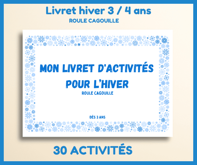 Activité hiver 3 ans PDF à imprimer, livret maternelle PS , graphisme, jeux, logique, préécriture