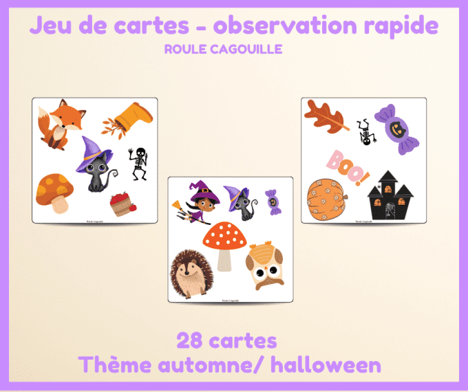 PDF Jeu d’observation express - Automne & Halloween (28 cartes)