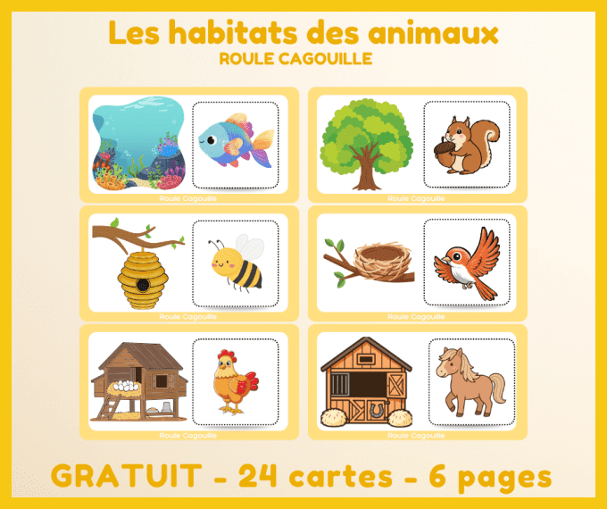 PDF - Jeu d'assemblage animaux/ habitats