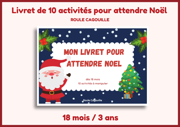 PDF livret de 10 activités à manipuler pour attendre Noël dès 18 mois