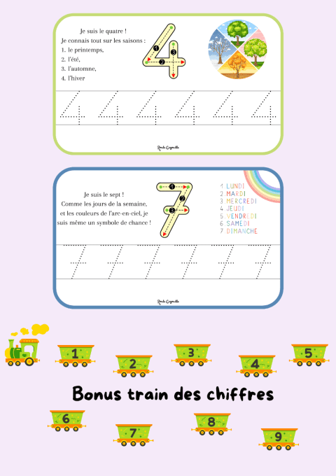 Livret des chiffres de 0 à 9