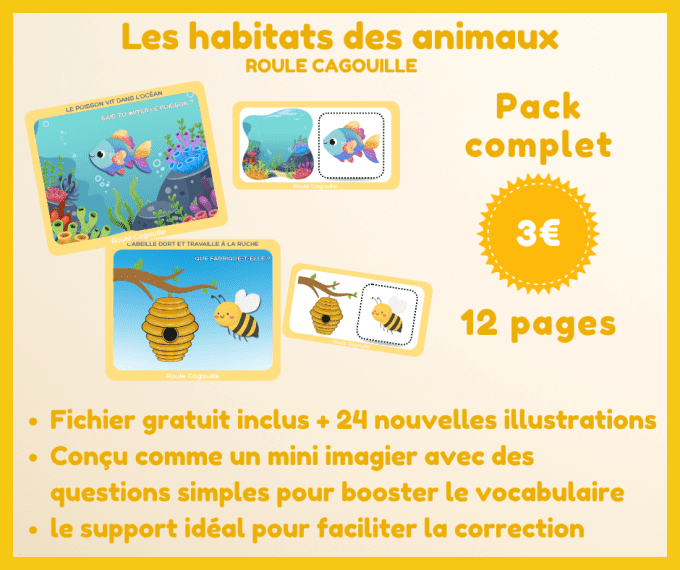 PDF - Jeu d'assemblage animaux/ habitats