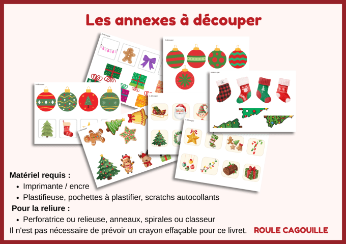 PDF livret de 10 activités à manipuler pour attendre Noël dès 18 mois