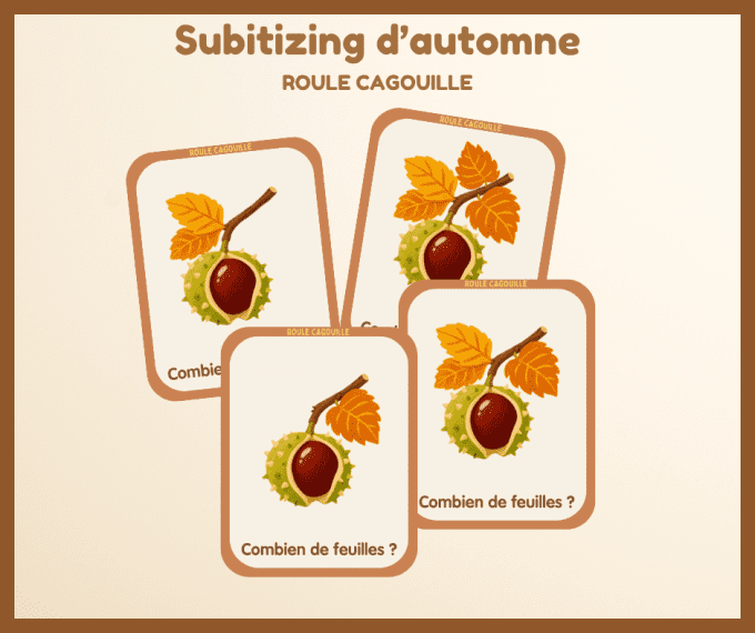 PDF - 28 cartes de subitizing thème automne