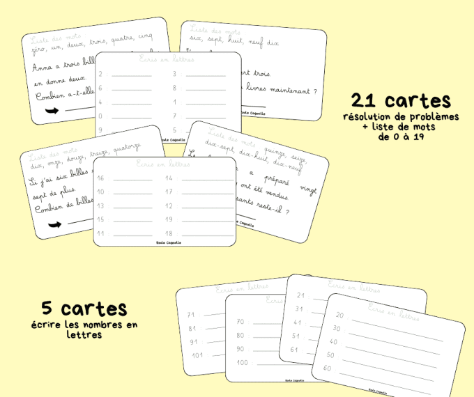 assembler les lettres des nombres