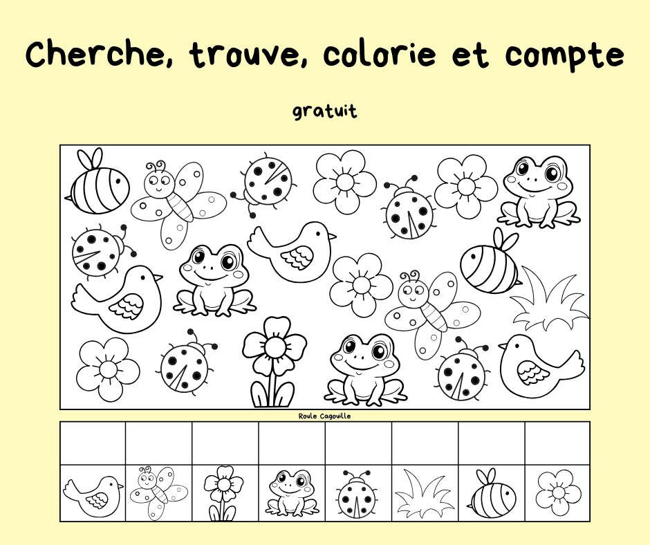 Cherche, trouve, colorie et compte !