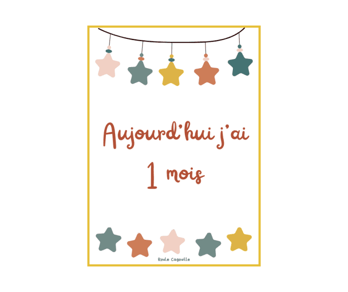 Cartes étapes de bébé