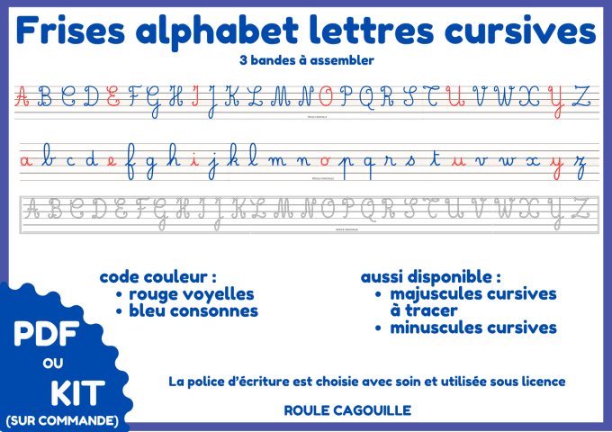 PDF Frise alphabet lettres cursives