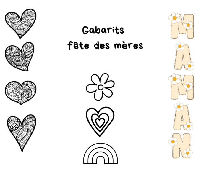 gabarits fête des mères