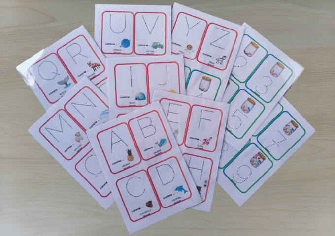 kit cartes mémo des chiffres et des lettres