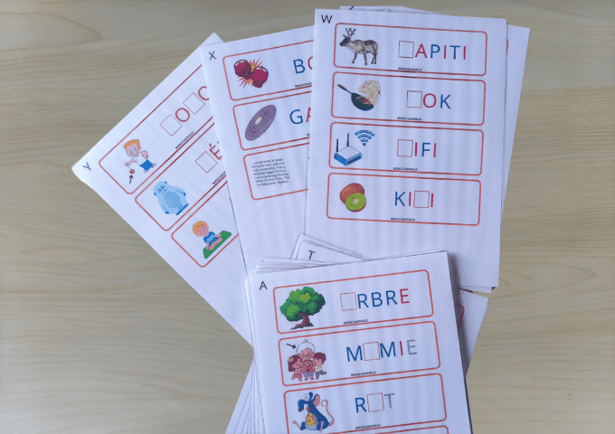 cartes sons simples à compléter