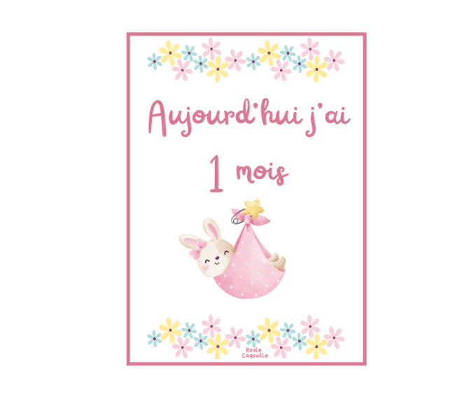 Cartes étapes de bébé
