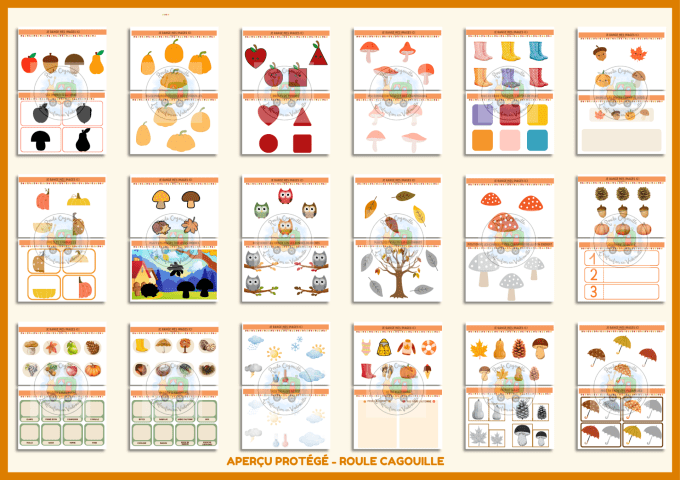 PDF Livret automne – 19 activités à manipuler pour 18 mois – 3 ans