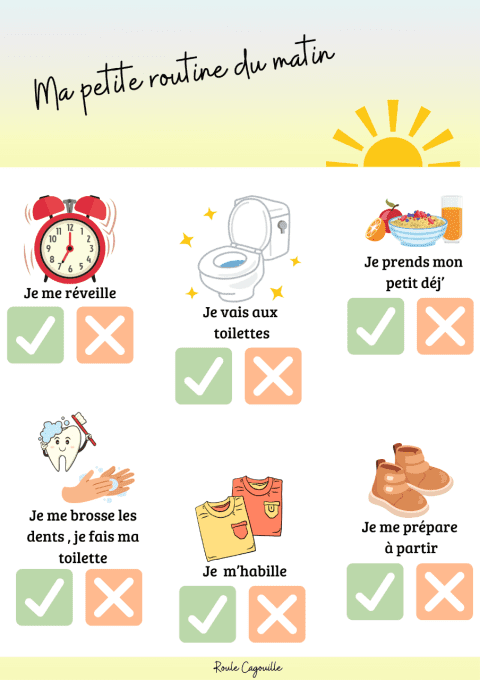 Fiches routines matin et soir