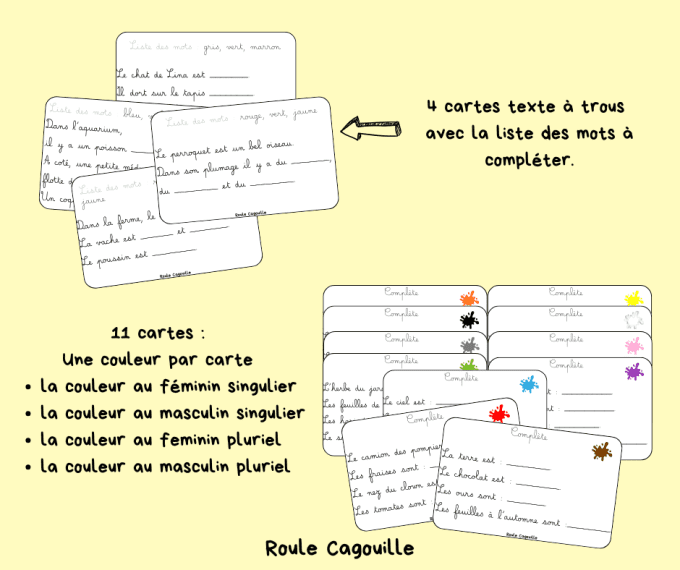Assembler les lettres thème couleurs