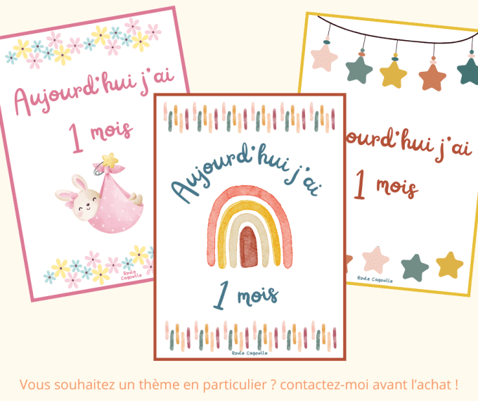 Cartes étapes de bébé