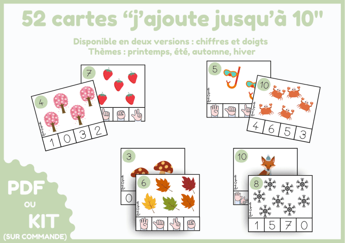 PDF 52 cartes "j'ajoute jusqu'à 10"