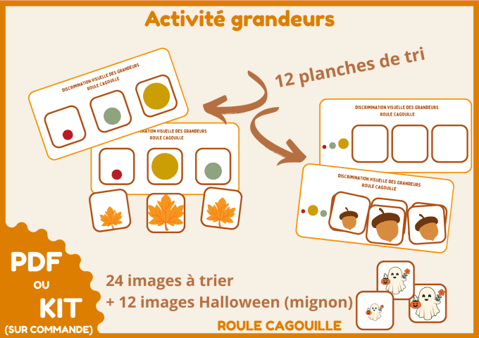 PDF Tri des grandeurs - Automne et Halloween