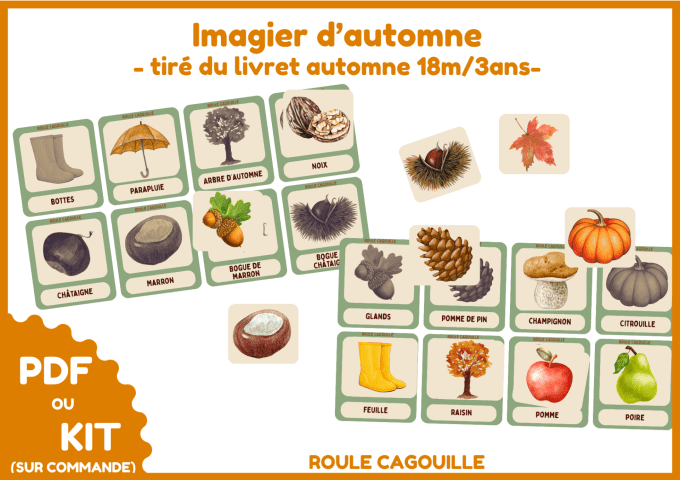 PDF imagier d'automne - 16 cartes de vocabulaire