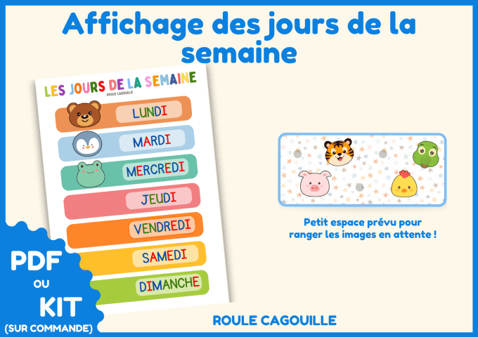 PDF affichage des jours de la semaine