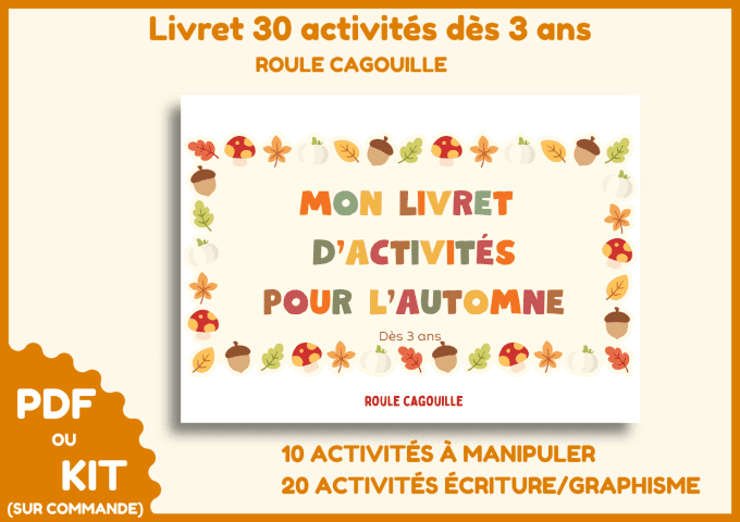 PDF Automne – 30 activités ludiques pour manipuler et écrire dès 3 ans