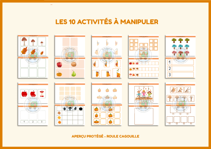 PDF Automne – 30 activités ludiques pour manipuler et écrire dès 3 ans