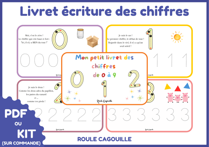 PDF écriture des chiffres de 0 à 9
