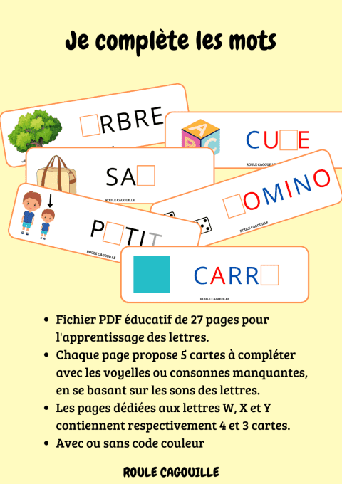 Je complète les mots