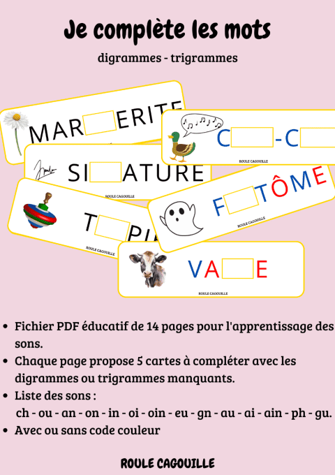 Digrammes-Trigrammes à compléter