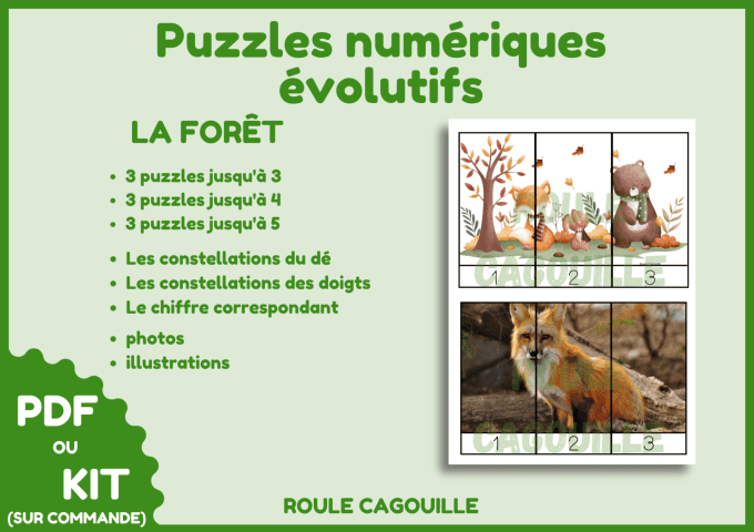 Puzzles numériques la forêt