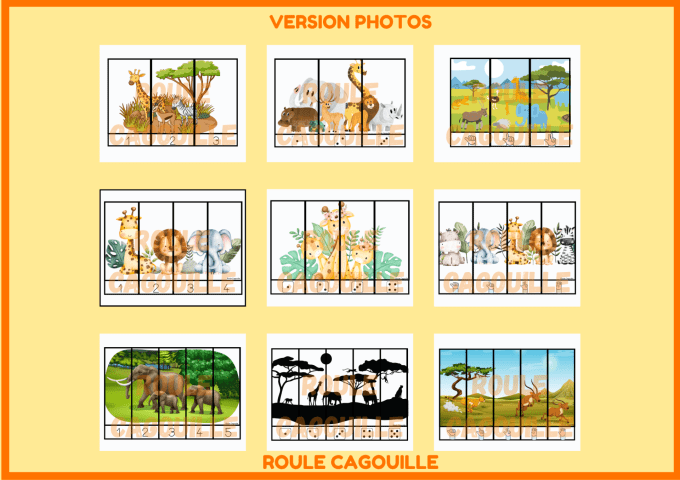Puzzles numériques la savane
