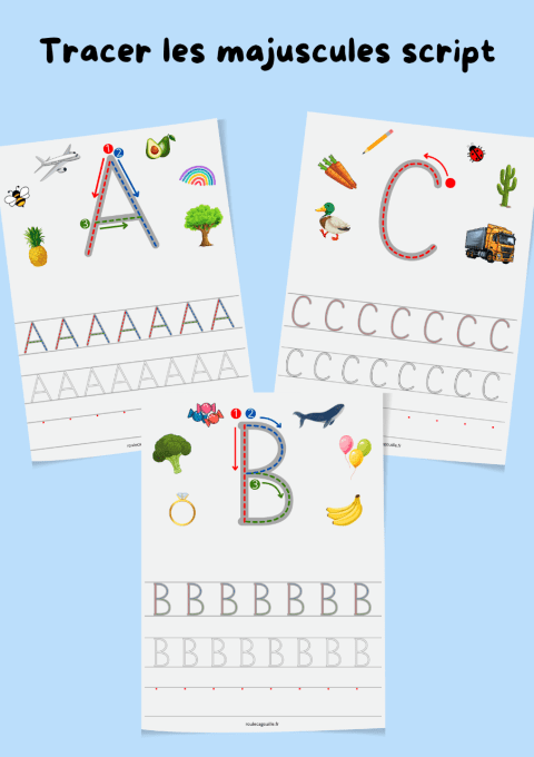 Ecriture/tracé des lettres majuscules 