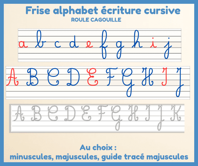 PDF Frise alphabet lettres cursives