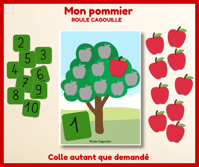 PDF  – Mon pommier à manipuler - atelier dénombrement