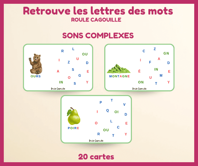 PDF - Retrouver les lettres des mots (sons complexes)
