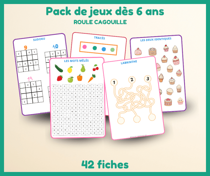 PDF - 42 jeux à imprimer dès 6 ans