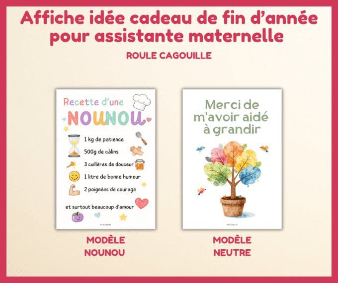 PDF - Affiche cadeau pour assistante maternelle,  nounou