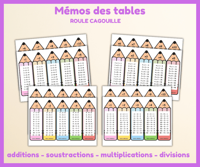 PDF gratuit- tables des additions, tables des soustractions, tables des multiplications, tables des