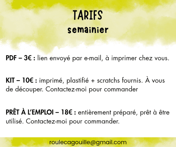 PDF semainier simple - deux choix