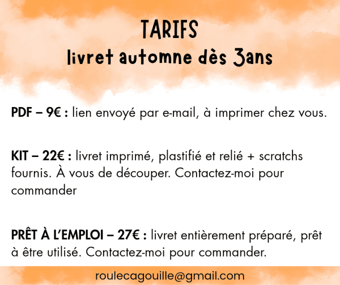 Activité automne 3 ans PDF à imprimer, livret maternelle PS , graphisme, jeux, logique, préécriture