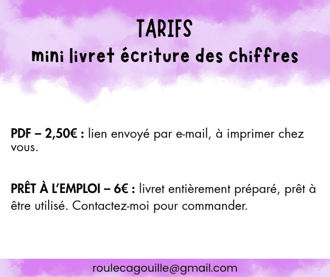 PDF écriture des chiffres de 0 à 9