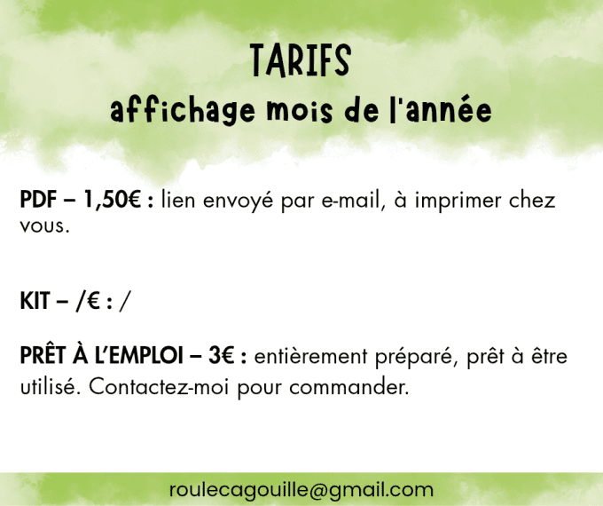 PDF - affichage mois de l'année