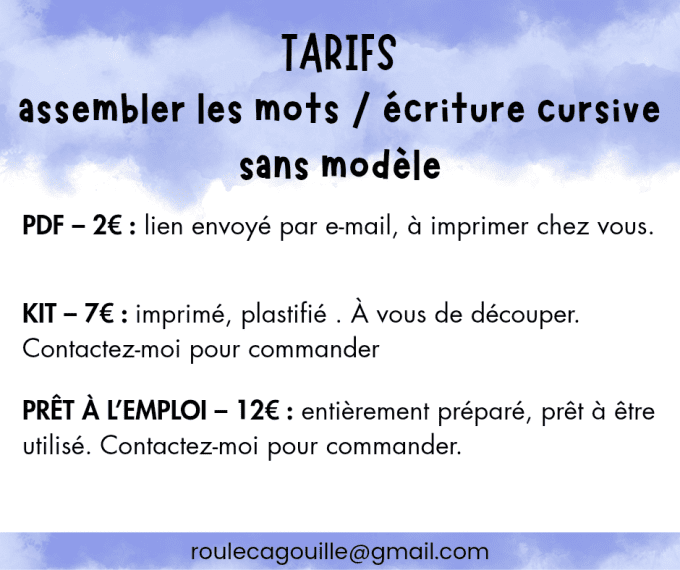 assembler les lettres pour former des mots