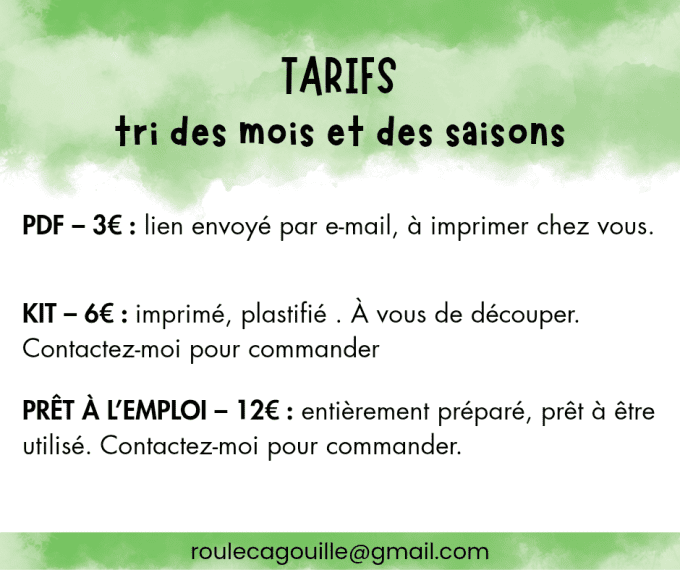 PDF  - Tri des mois et des saisons 