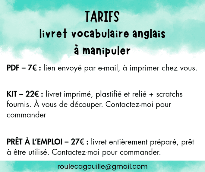 PDF - Livret vocabulaire anglais