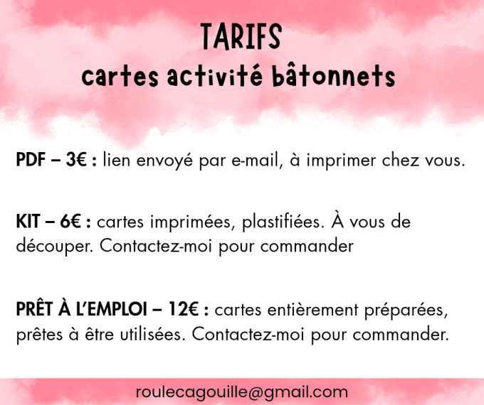 PDF Activité bâtonnets à imprimer – 30 cartes modèles pour développer motricité fine et logique