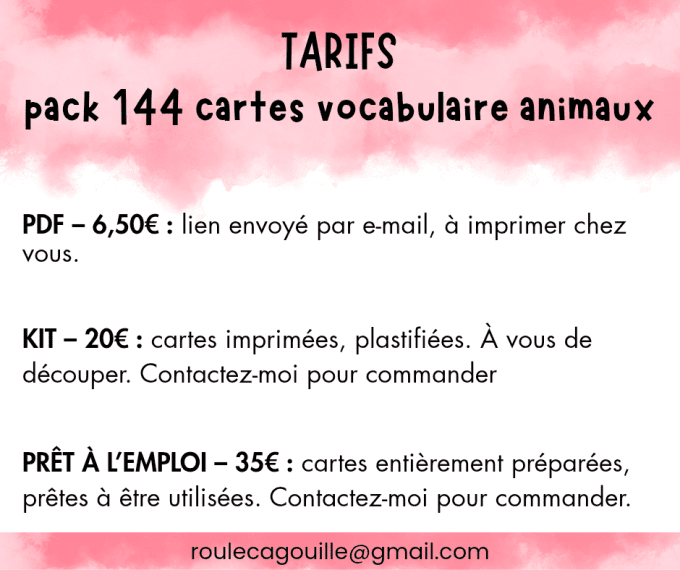 PDF - pack cartes de vocabulaire des animaux : du froid, de la savane, de la forêt et de la ferme