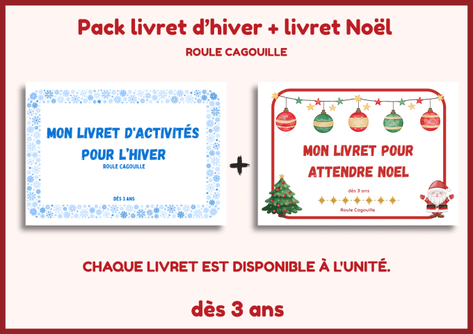 PDF Pack livret hiver + livret Noël dès 3ans